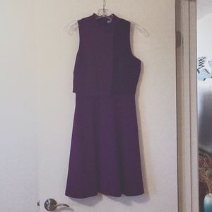 Antonio Milani Size 4 Purple Sleeveless Knee Length Dress